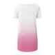 thumbnail image 5 of Mujeres de Manga Larga Superior, Estampado Corto Delantero Larga Espalda Raglan Cuello en V Camiseta de Manga Corta, Casual, 5 of 9
