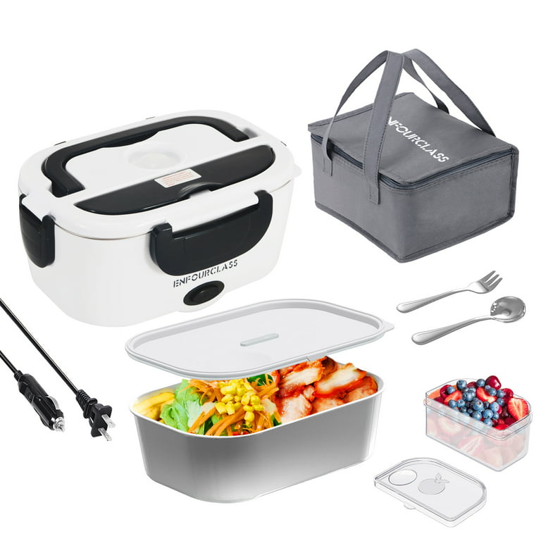 60W Upgrade Electric Lunch Box Portable for Car Office Food Warmer