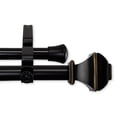 thumbnail image 2 of Central Design 4782-282 0.8125 in. Vicky Double Curtain Rod with 28 to 48 in. Extension, Black, 2 of 2