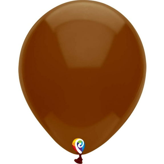 7 inch Funsational Cocoa Brown Latex Balloons (50 Pack) - Party Supplies Decorations