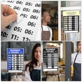 thumbnail image 3 of WEUVEB 2 Sheets Store Hours Sticker Adhesive Sticker Black Adjustable Time Divisions for Cafes, 3 of 8