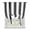 Black, White, Charcoal, variant on Navy Blue Striped Tie Up Curtains for Small Windows,Adjustable Rod Pocket Valance 45 Inch Short, Farmhouse Aesthetic Modern Stripes Window Treatment Balloon Roman Blind Shade, 34" x 45"