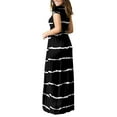 thumbnail image 6 of Aiyino Women's Maxi Dresses Short Sleeve Casual Long Dresses Loose with Pockets, 6 of 7