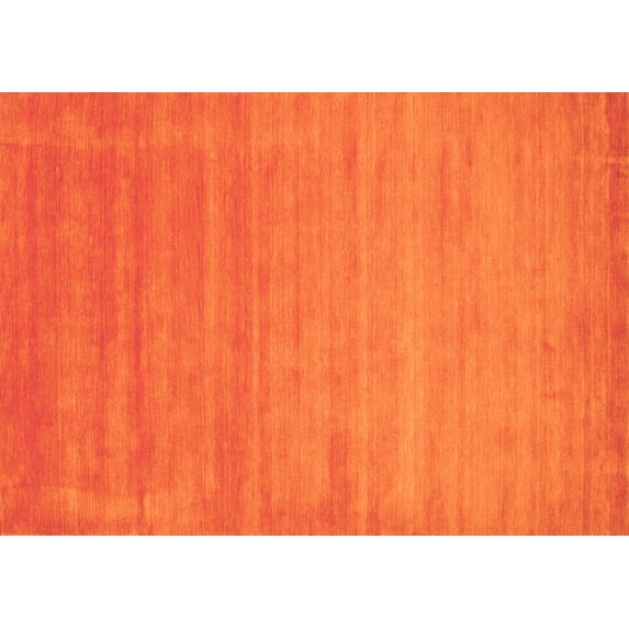 Ahgly Company Indoor Rectangle Abstract Orange Contemporary Area Rugs, 5' x 8'