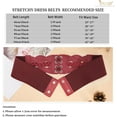 thumbnail image 6 of Women Elastic Wide Dress Belt 50S Stretchy Vintage Waist Cinch Belt, 6 of 8