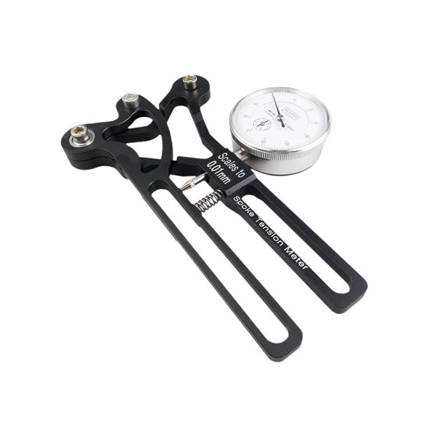 Medidor de tensión de radios con reloj y pantalla, accesorios y suministros para la fabricación de ruedas Negro