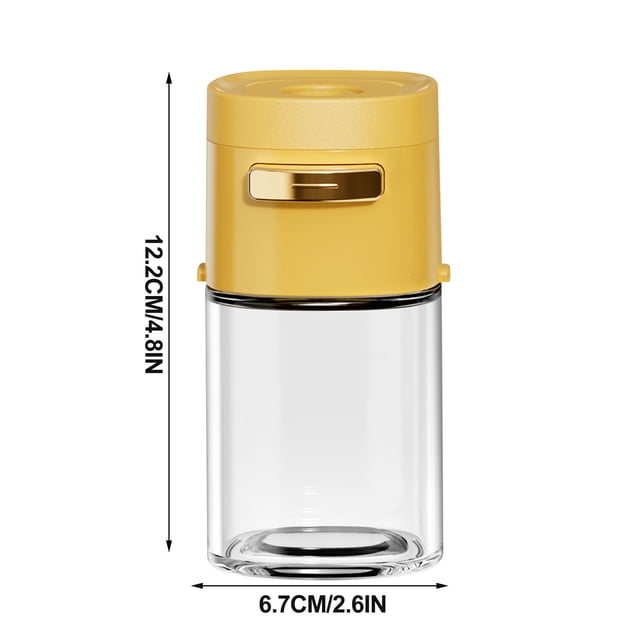 Small Glass Bottles with Lids Quantitative Tank Seasoning Tank Seasoning Box Household Kitchen Set Combination Sealed Glass Seasoning Tank Control Bottle
