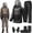 Black Suit, variant on Unisex Mosquito Protection Suit, 4-Piece Full-Body Mosquito Net Suit, Includes Hooded Mosquito Jacket, Pants, Gloves, and Socks, Breathable Mesh Mosquito Suit, Suitable for Fishing, Hiking, Gardening