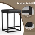 thumbnail image 6 of Lacoo Bar Stools & Counter Stools, Leather Cushion, Set of Two, black, 6 of 8