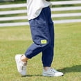 thumbnail image 2 of Gibobby Boys Pants Boys Cargo Pants School Chino Pants 2T 3T 4T 5T 6T 7T Kids Drawstring Elastic Waist Pull On Jogger Pants With Pockets Toddler Boys Winter Pants(5-6 Years,Blue), 2 of 7