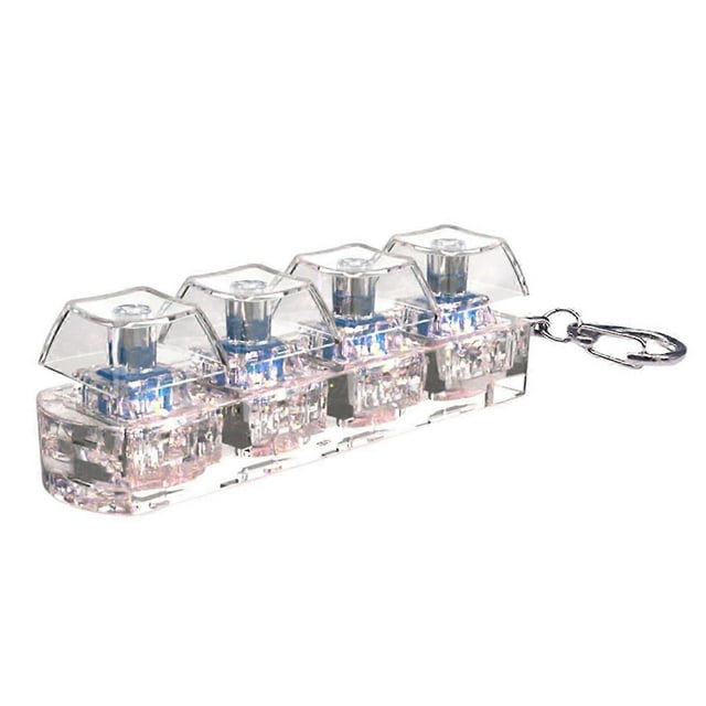 LED Illuminated Keyboard Clicks Keychain Keycap Tester For Adults Keyboard Clicks LED Light Keychain Toy