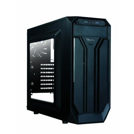 Rosewill BRADLEY M ATX Mid Tower Gaming Computer PC Case w/ Side window Blue