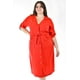 thumbnail image 4 of Vestido camisero de lino Roman Fashion /Tallas Extras, 2391 (Rojo) rojo 42, 4 of 7