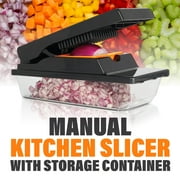 Nutrislicer XL مادولين القطاعة الخضار المروحية الجبن مبشرة المطبخ الغذاء المقامر الخضار البطاطا القاطع 4 شفرات الأسود
