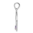 thumbnail image 2 of Sterling Silver Amethyst Happy Birthday Charm, 2 of 4