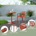 thumbnail image 2 of WestinTrends Playa 5-Piece Outdoor Resin Square Patio Dining Table Set with Modern Stackable Patio Dining Chairs, Red, 2 of 15