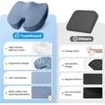 thumbnail image 6 of Office/ Car Seat Cushion, Non-Slip Sciatica & Back Coccyx Tailbone Pain Relief Chair Pad, Memory Foam Butt Pillow for Computer Desk, Wheelchair, Driving (Black), 6 of 7