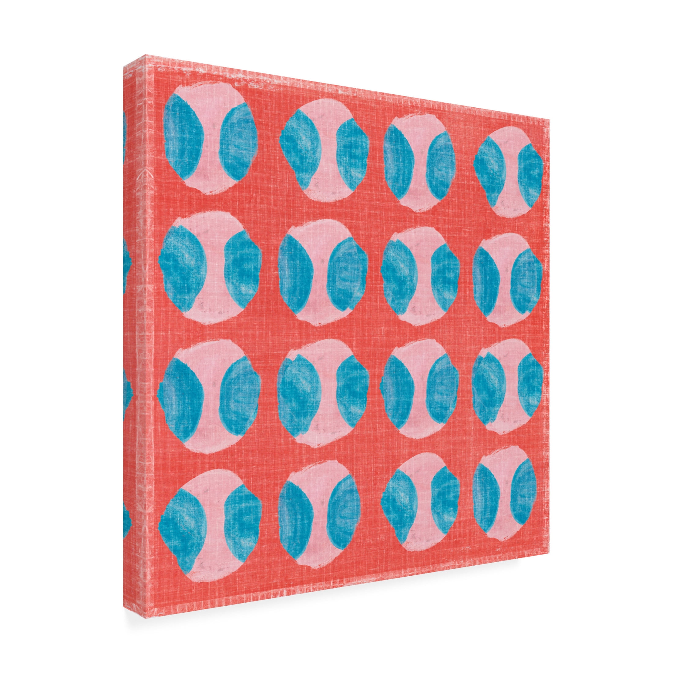 Canvas Wall Art - Melissa Wang 'Square and Circles II' Wall Art for Living Room, Bedroom, or Office Décor by Trademark Fine Art - 18 x 18 Inches