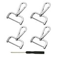 thumbnail image 1 of Uxcell Swivel Clasps Hook, ID Detachable Snap Hook with Screwdriver Silver White 1-1/2 Inch, 1 of 7