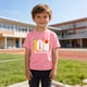 thumbnail image 5 of Blusas y camisas de manga corta con cuello redondo para niños y niñas, camisetas gráficas de manga corta, blusas con estampados bonitos para la temporada escolar., 5 of 9