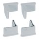 thumbnail image 1 of Uxcell 4Pack 1.57" x 1.57" Almohadilla de pie de hierro en ángulo, protector de tapa de pierna de plástico en forma de L, gris, 1 of 6
