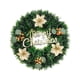 thumbnail image 4 of Guirnalda de decoración navideña, corona navideña para colgar en la puerta, invierno, decoración tres flores doradas, 4 of 9