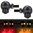 thumbnail image 2 of qifei 2 Pcs Feu de Brouillard Étanche en Forme de Crâne à LED pour Moto, 2 of 7