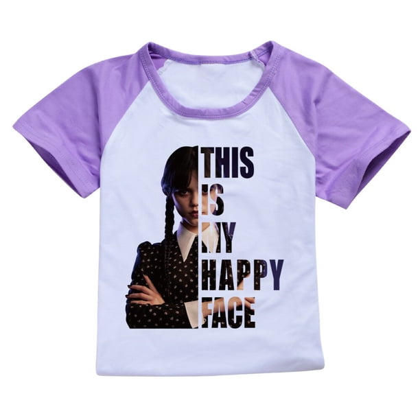 Addams, nuevo conjunto de ropa de verano para niñas, camiseta deportiva de manga corta estampada + Pantalones, conjunto de ropa para niños zhangyuxiang LED