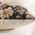 thumbnail image 3 of Floral Black Vintage Pillow Covers 18x18 Inch Set of 2 Farmhouse Block Print Pillow Covers Decorative Throw Pillow Covers Neutral Accent Couch Pillows for Living Room Sofa Bed Home Decor, 3 of 6