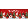 thumbnail image 2 of Kitchen Rugs and Mats Set of 1 Christmas Snowman Xmas Trees Snow Red Background Kitchen Sink Mat,Non-Slip Area Runner Rug,Washable Floor Mat for Home Dining Room Office 20"x47", 2 of 6