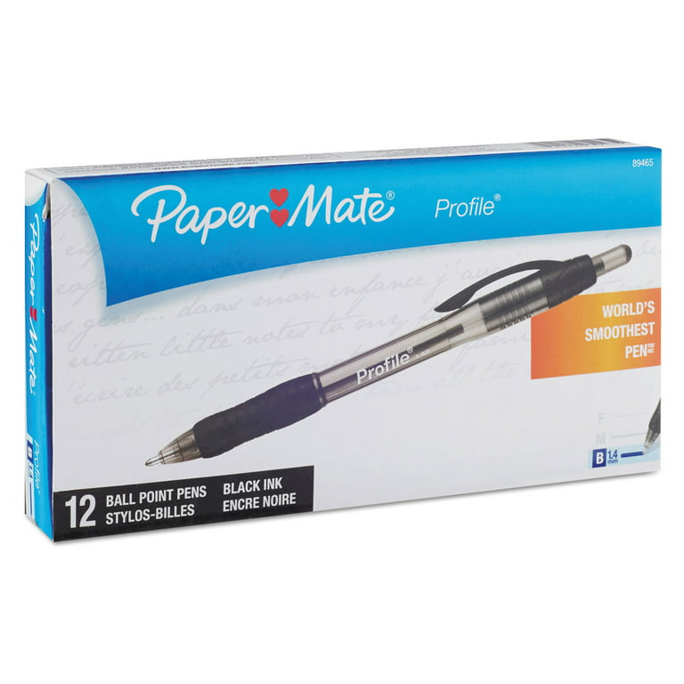 Paper Mate Profile Retractable Ballpoint Pens, 1.4 mm Bold Point