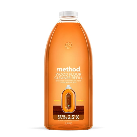Method Squirt + Mop Hardwood Floor Cleaner Refill, Almond, 68 Ounce - 3 Pack