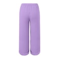 thumbnail image 5 of Uqiangy Wide Leg Pants Woman Yoga Pants with Pockets for Women Wide Leg Yoga Pants for Women Wide Leg Capri Pants for Women Lounge Pants Women Purple S, 5 of 5