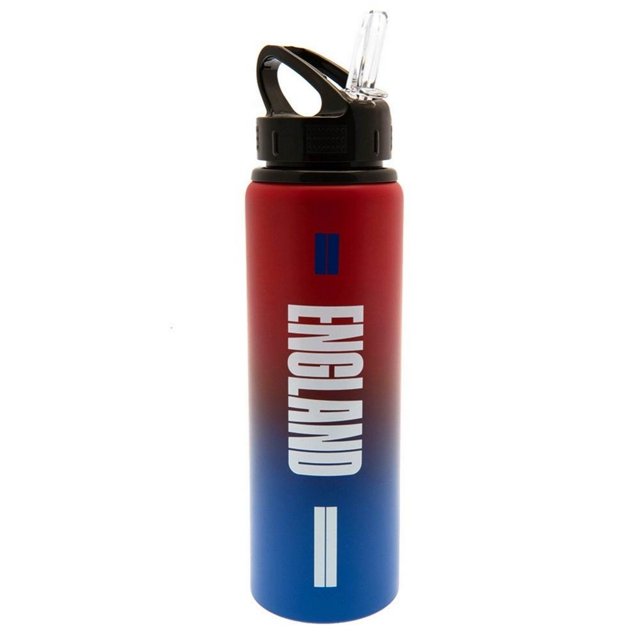 England FA - Botella de Agua de Aluminio (Rojo, Azul)