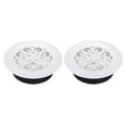 thumbnail image 1 of Unique Bargains Évent d'Air Rond de 8 Pouces 2 Pcs Diffuseur de Plafond Réglable Housse de Gril ABS Persiennes Évent de Soffite avec Écran Blanc, 1 of 5