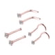 thumbnail image 2 of Juego de 6 piercings para la nariz, para mujer y hombre, ideal como regalo de cumpleaños. Oro rosa, 2 of 9