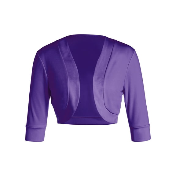 Sunisery Women Open Front Cardigan Short Sleeve Shrug Cotton Bolero Cropped Sweaters