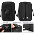 thumbnail image 2 of Phone Pouch, Cell Phone Holster Pouch Compatible With Men Belt, Tactical Cell Phone Belt Pouch Compatible With Mobile Phone Under 6.5 Inches, 2 of 4