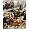 thumbnail image 2 of Unknown 26x32 White Modern Wood Framed Museum Art Print Titled - Buffalo Bills Wild West-Detail, 2 of 4
