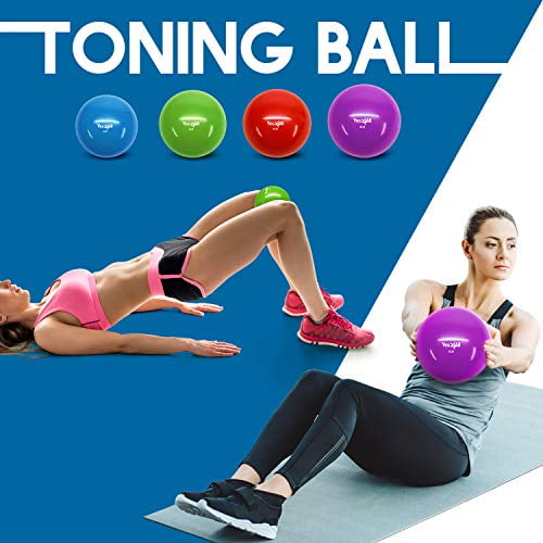Yes4All Soft Weighted Toning Ball - 4 lb Sand Ball Green and Magic 