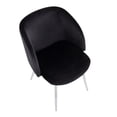 thumbnail image 4 of LumiSource Chrome, Black Velvet Fran Chair - Set of 2, 4 of 9