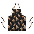 thumbnail image 2 of Pitbull Dog and Footprint Apron-Garden Aprons for Women with Pockets-Cotton Linen Waterproof Kitchen Cooking Gardening Aprons Adjustable for Kitchen,Cooking,BBQ and Salon 33x27 Inch, 2 of 7