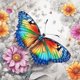 thumbnail image 1 of 5D DIY Taladro Diamante Pintura Línea Dibujo Mariposa Kit 30x30cm, 1 of 9