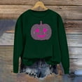 thumbnail image 5 of Ounisa Halloween Women's Pullover Thanksgiving Sweatshirt Pumpkin Horrible Smile Printed Crew Neck Blouse Long Sleeve Tops with Pocket, 5 of 5