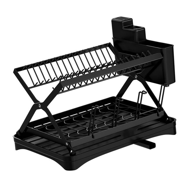 Escurreplatos de cocina con escurridor, escurridores de platos desmontables y plegables, 2 unidades B