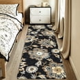 thumbnail image 2 of Lahome 2'x6' Floral Hallway Runner Rug,2x6 Washable Non-Slip Carpet Runner, Throw Low-Pile Stain Resistant Laundry Room Rug Kitchen Runner Black Paisley Print Rug Runner for Bedroom Entryway Bathroom, 2 of 9