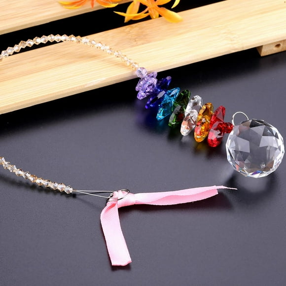 Atrapasol de cristal, Colgantes de cristal multicolor, Colgante colgante Atrapasol de cristal arcoíris Prismas Bola Ara?a Decoración de ventana, Adorno para el hogar, Oficina, Decoración de jardín Ecomeon no