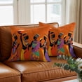 thumbnail image 3 of African Women Throw Pillow Cover Tribe Ethnic Style Cotton Linen Cushion Cover Throw Pillow Case with Invisible Zipper for Couch Sofa Bed Chair Car 20x20 Inch, 3 of 14