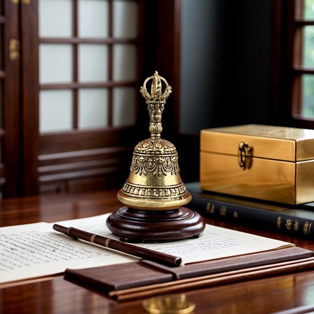 NOBRAND Antique Brass Bell Religious Tibetan Buddhism India | Ubuy