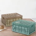 thumbnail image 5 of Large Storage Bins with Lids,Clear Plastic Storage Bins,Plastic Folding Storage Container Basket Crate Box Stack Foldable Organizer Box,Cloth Storage Bins Organizer with Lids,Foldable(Blue S), 5 of 6